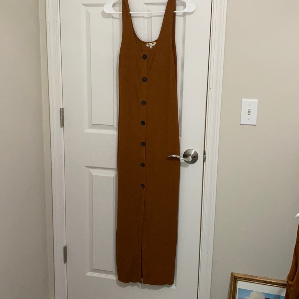 Ribbed Fall Basic Dress - Picture 2 of 5